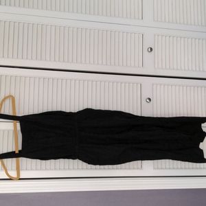 NWT Black linen wide legged jumpsuit
